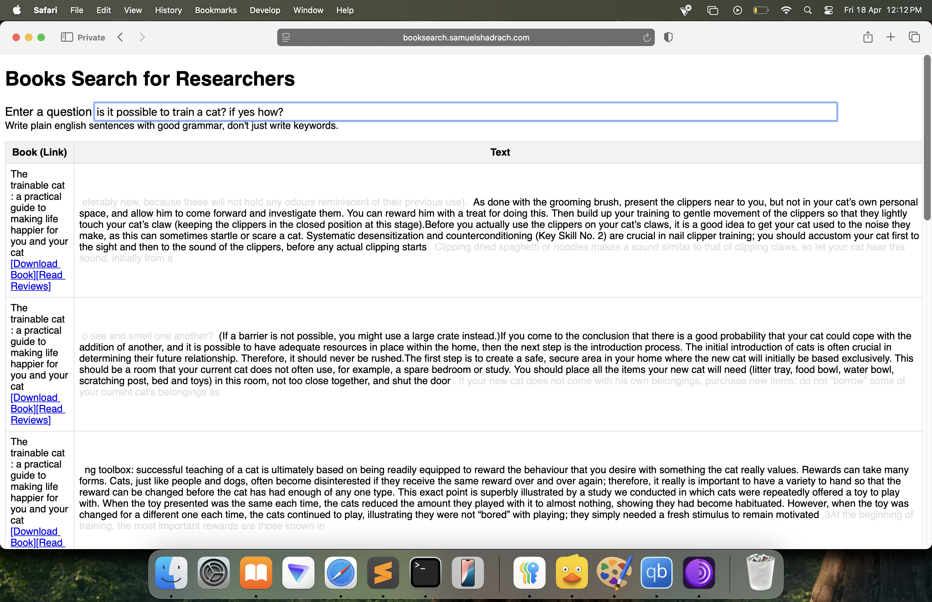 Booksearch Screenshot